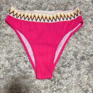 Vibrant Pink High-Waisted Bikini Bottom‎